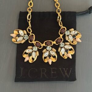 J.Crew Tan and Purple Statement Necklace